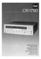 Dual CR-1750-Owners-Manual 